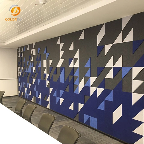 Easy Installation Element Collage Polyester Fiber Acoustic Panel for Office