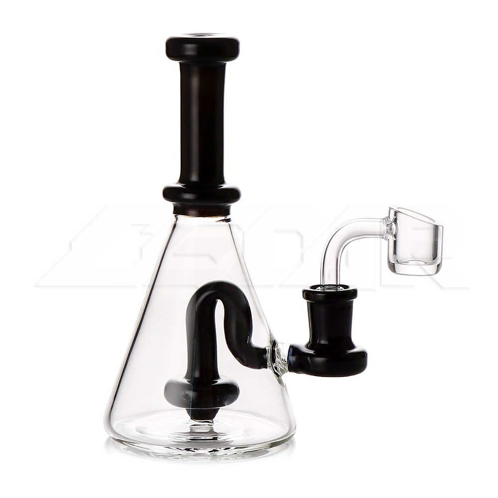 Nuevo diseño 6,5 pulgadas forma cónica fumar tubería de agua 14mm Cuarzo Banger vidrio aceite Rig DAB Rig