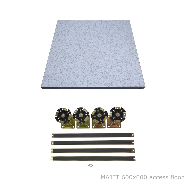 600X600 Steel Encased Chipboard Core Raised Access Floor Stadiums and Other Public Places