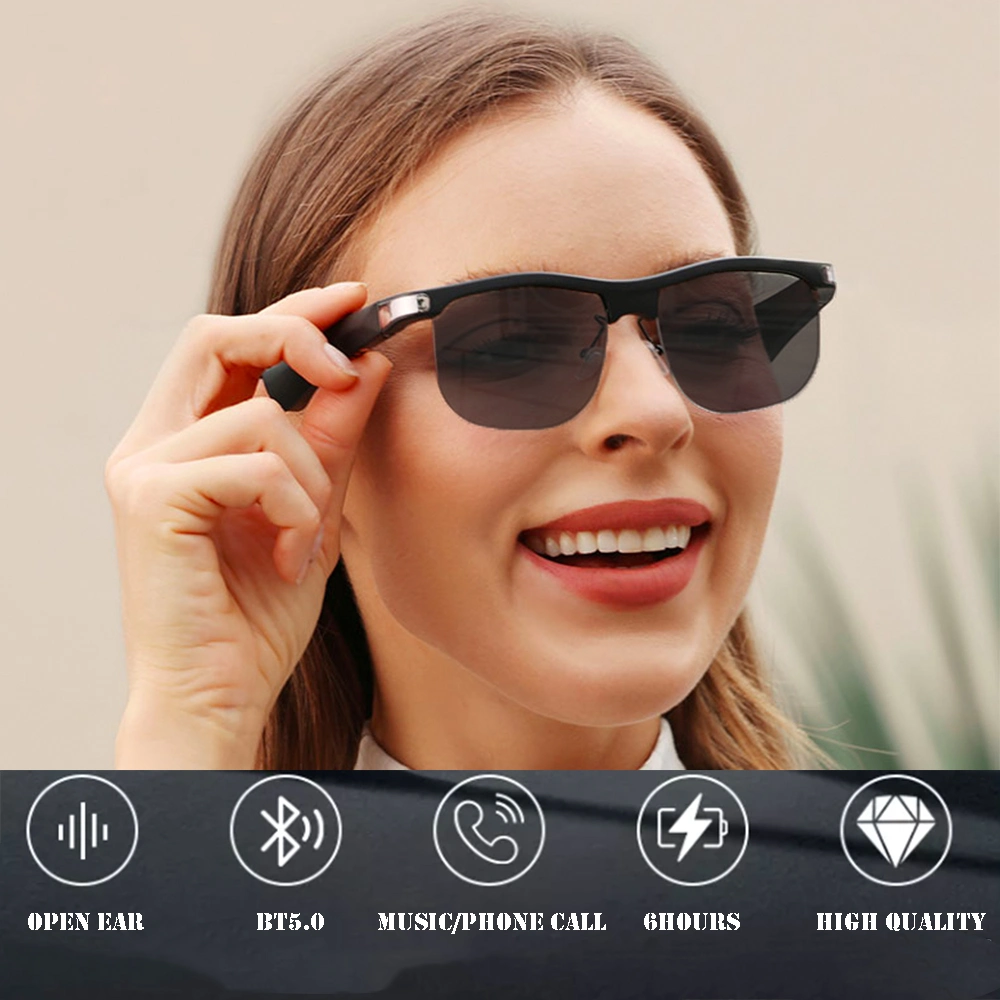 Sun Glasses Custom Logo Bt Earphone Eyewear Acetate Audio Smart Bluetooth Wholesale/Supplier Eyeglass Frames Square