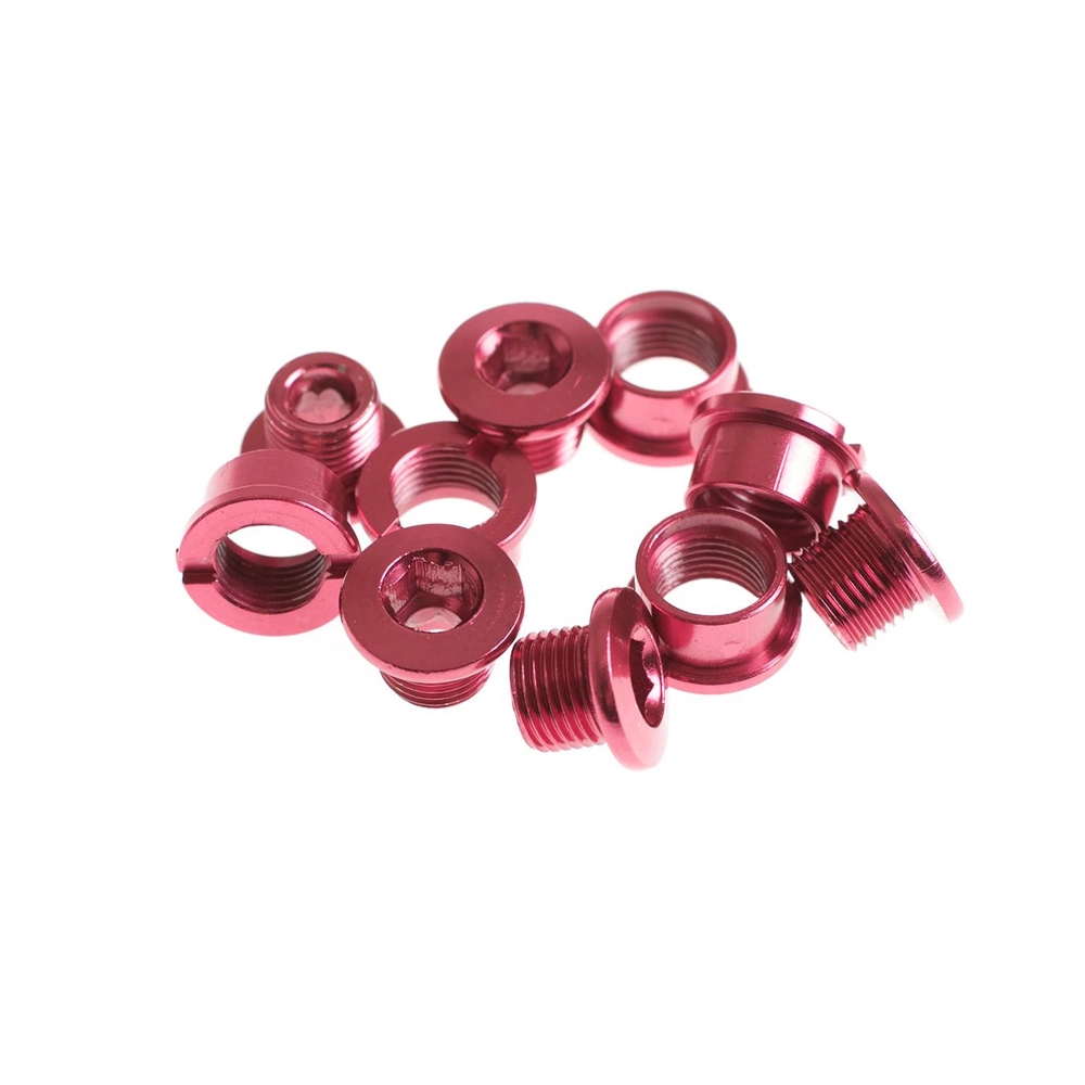 New Energy Vehicle Spare Parts Fixings Custom CNC Machining Parts Fastener Single Chainring Bolts Steel Aluminium Chainring Bolt for Bicycle Components