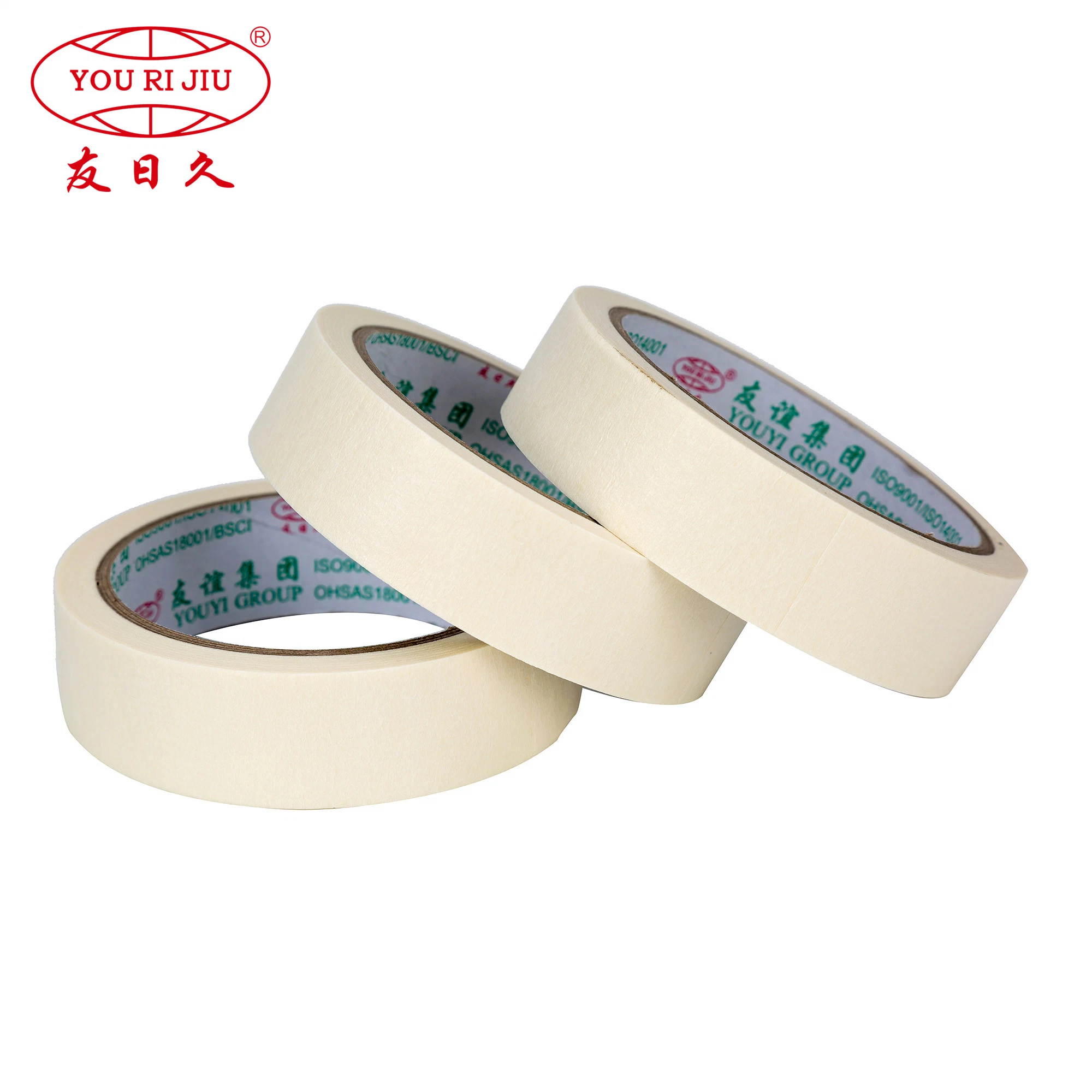 Yourijiu Masking Tape Malerei Auto Dekoration Beste Qualität Made in China Abdeckung Großhandel/Lieferant Klebstoff Krepp-Papierband