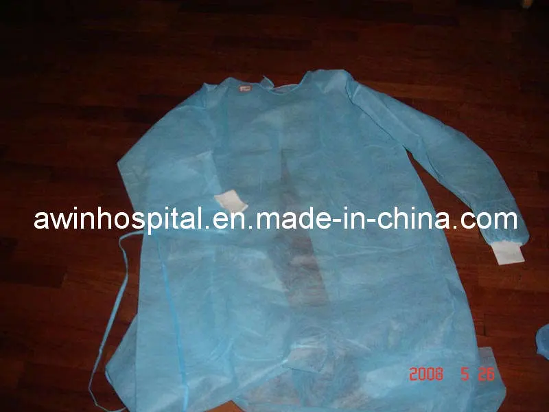 Disposable Surgical Gown with Knitted Cuff or Elastic Cuff