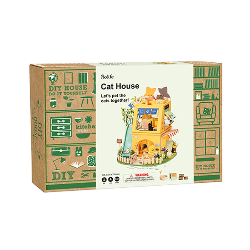 Wooden Handmade Puzzle Toy DIY Miniature Doll House