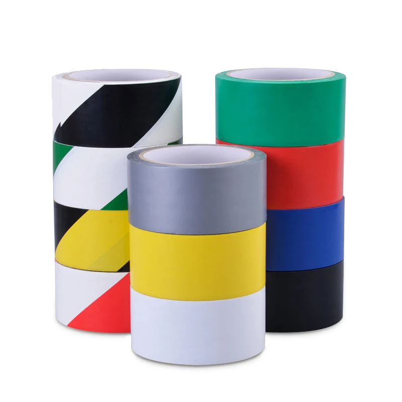 Las fábricas de advertencia de PVC de alta calidad mediante la identificación de planta de advertencia de seguridad Marcado de franjas de color personalizados cinta de precaución con diversos tamaños