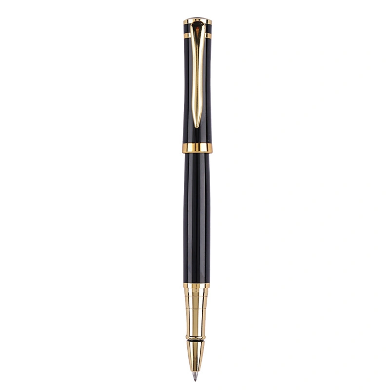 Luxury Gel Black Ink Fancy Metal Pen Refillable Business Ballpoint Lápiz de escritura