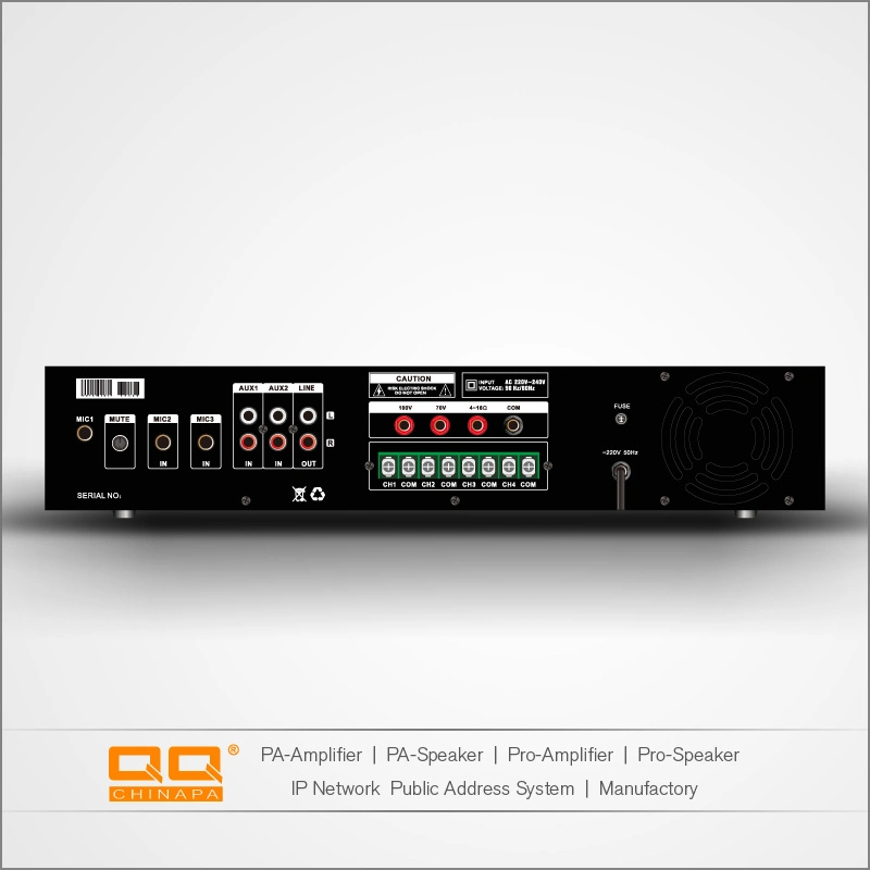 Hot Sale Public Broadcast Amplifier 100W with USB/MMC/FM/4zone /Bluetooth/Individual Volume Control Function