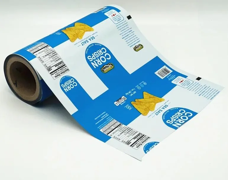 Benutzerdefinierte bedruckte Food Roll Film Verpackung Rollstock für Snacks Crisps Verpackung Von Chips