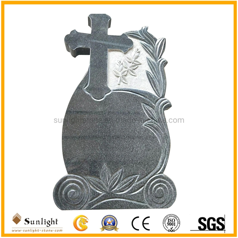 Entrega rápida Garantía de calidad G654 Padang Negro oscuro Granite Tombstone/Monumento