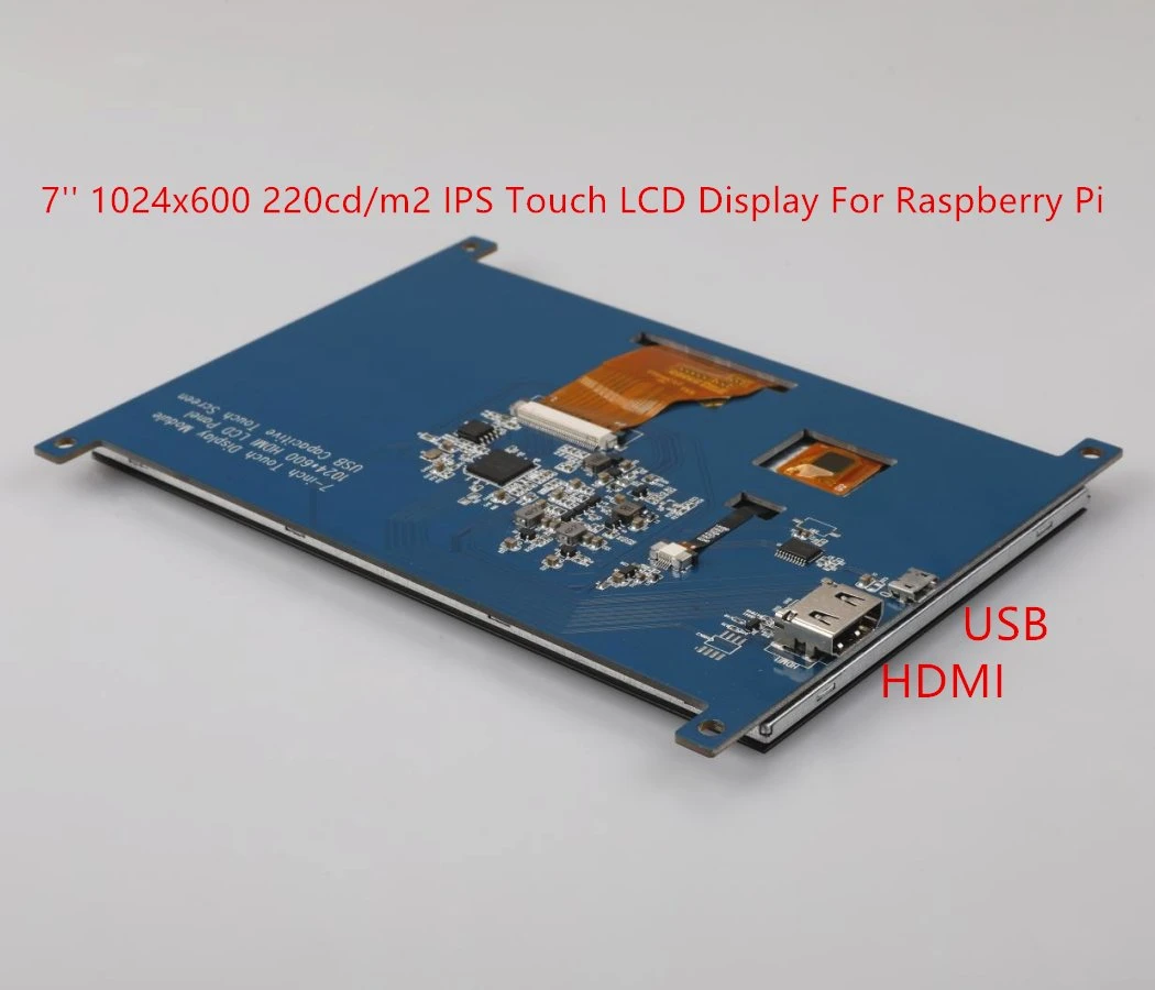 Adaptado de 7 pulgadas de 1024x600 HDMI panel LCD IPS Módulo de pantalla táctil de Raspberry Pi LCD TFT toque el Monitor