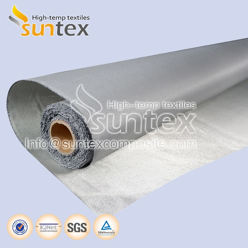 640g 0.85mm Thick PU Coated Silica Fabric Textiles