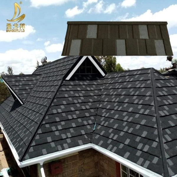 American Standard Roofing Building Materials Metal Construction Shake Stone Coated Metal Roof Sheets