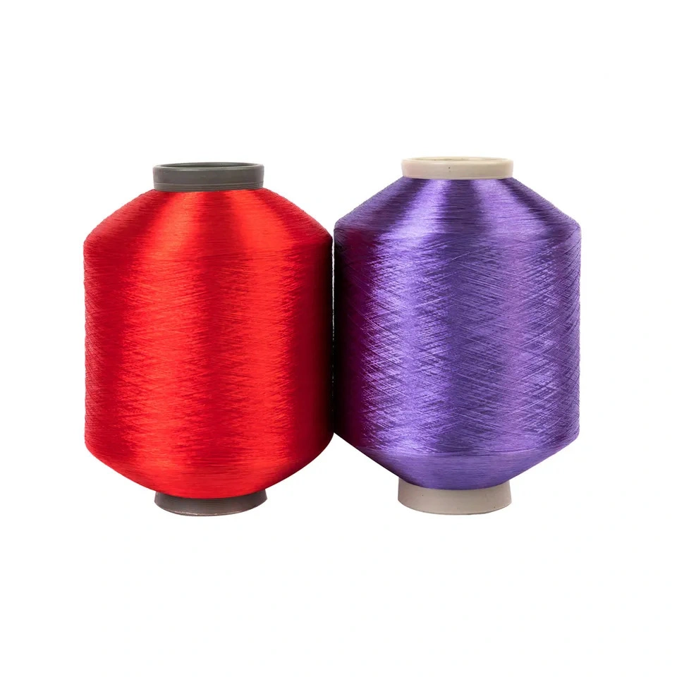 Factory Eco Friendly 100% Recycle Poly Grs DTY 150d Yarn 1/150 50g Polyester AA Grade Tshirt Yarn for Circular Knitting Socks