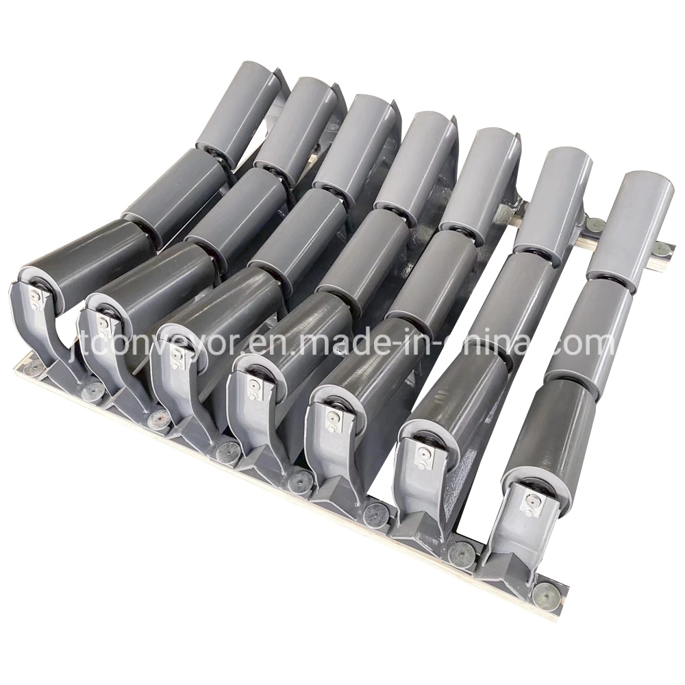 Cema Belt Conveyor 2 3 Roll Inverted V Return Retractable Replaceable Idler Roller Frame for Cement