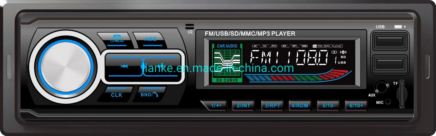 Venda por grosso de multimídia do Carro 1 DIN MP3 Player de áudio