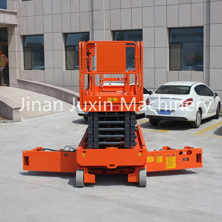 8m Height 300kg Capacity Self Auto Moving Scissor Lift Platform with Diesel Engine or Battery Operate