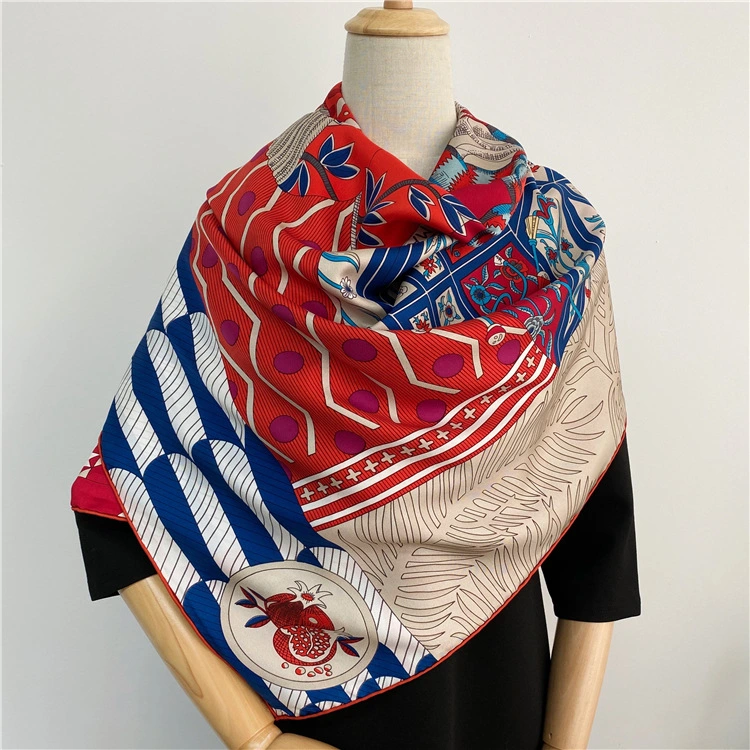 OEM High quality/High cost performance  100% Natural Silk Satin Scarves Ladies Party Accessories