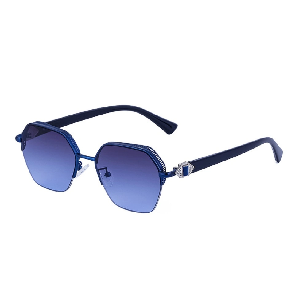 Günstige Anbieter Half-Frame Punk Diamond Shades UV-Schutz Mode Sonnenbrille