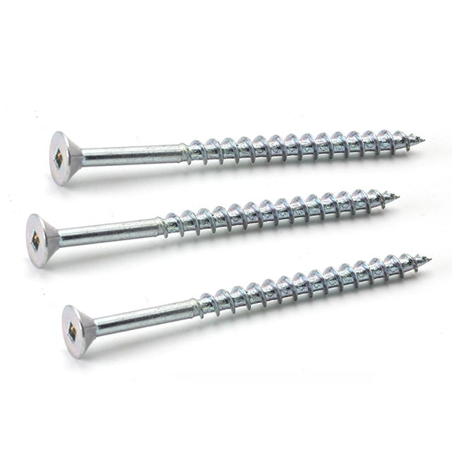 زنك C1022 أصفر مقوى 3.5X50 ضلوع دفع Torx 5X40 مم في الصين لوحة شرائح خشب CSK برأس مزدوج غاطسة