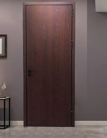 Light Color Interior Flat Wooden Partition Swing Doors Entry Bedroom Flush Doors