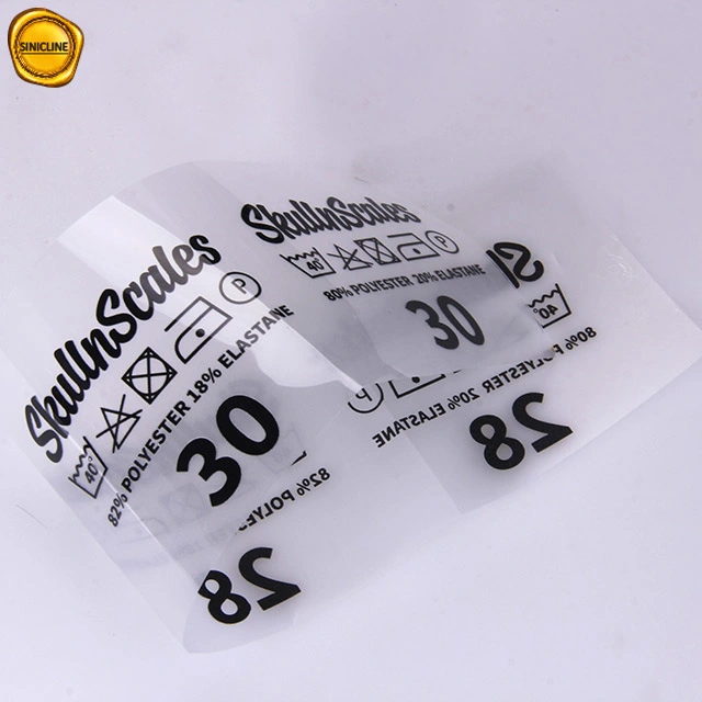 Sinicline Garment Accessories Textile Heat Transfer Print Label with Logo