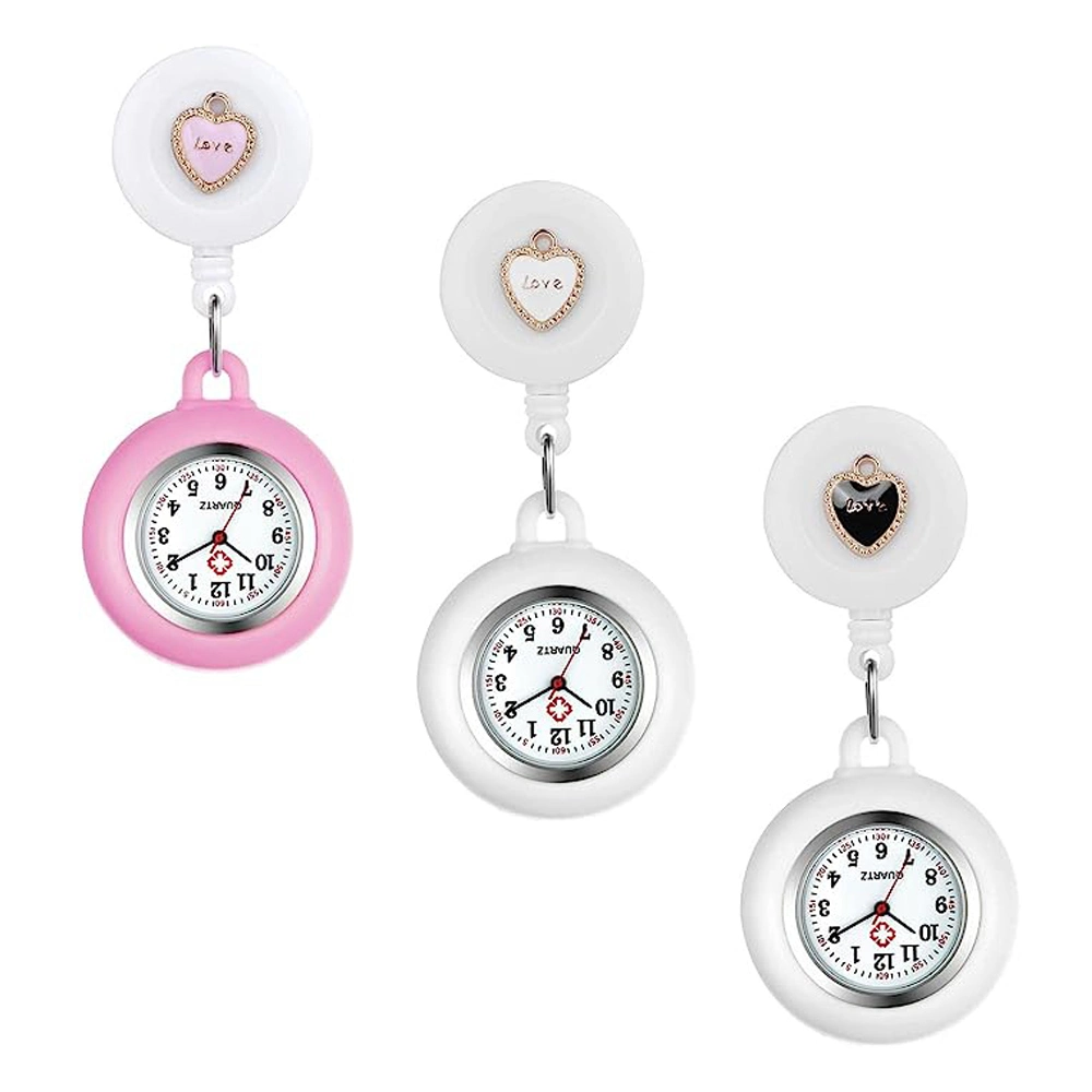 Icen Hot Selling Round Silicone Nurse Doctor Necklace Watch Pocket Watch Customizable Color