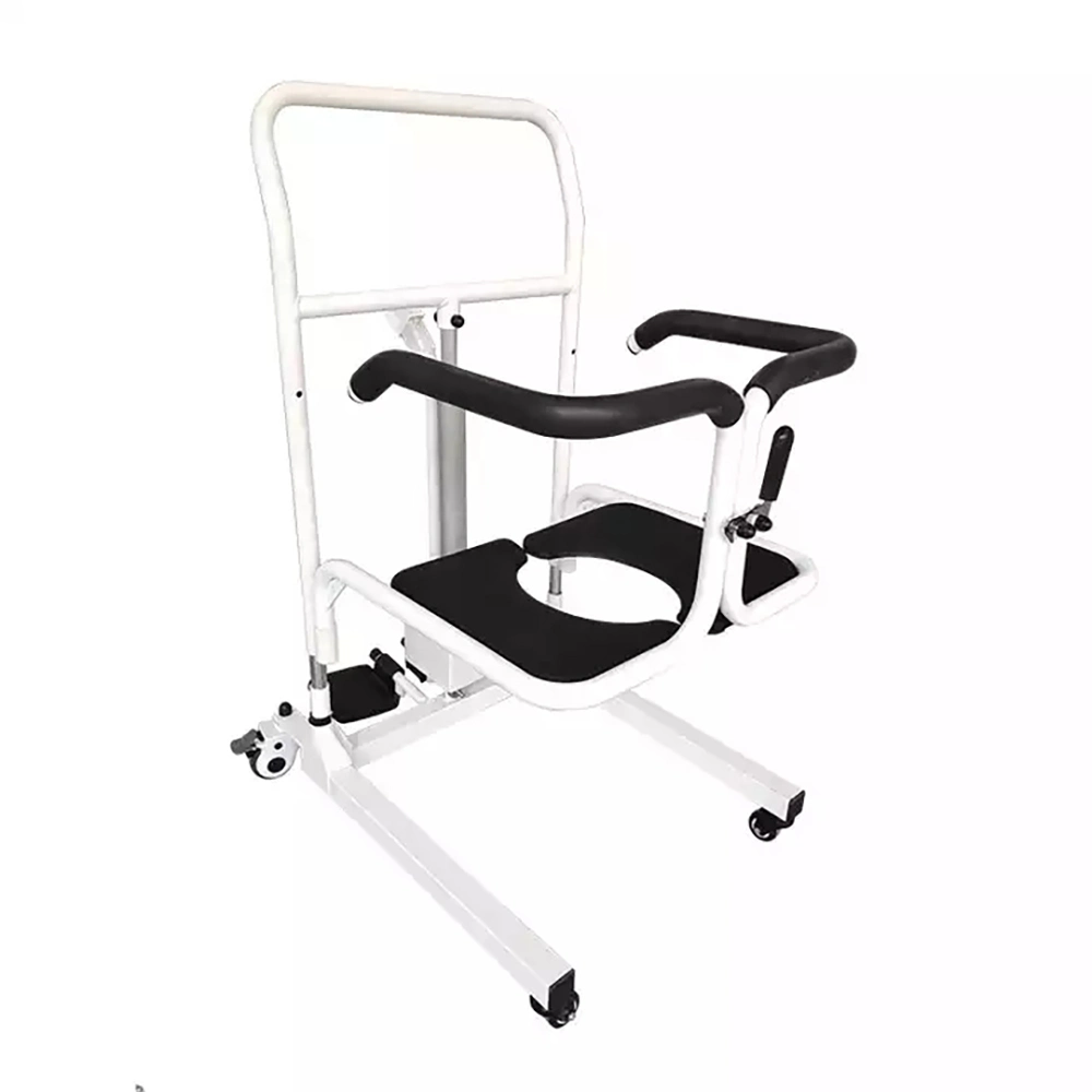 Icen Wholesale/Supplier Medical Portable Electric Wheelchair Toilet Move Wheel Nursing Patient Transfer Lift Commode Chair for Elderly