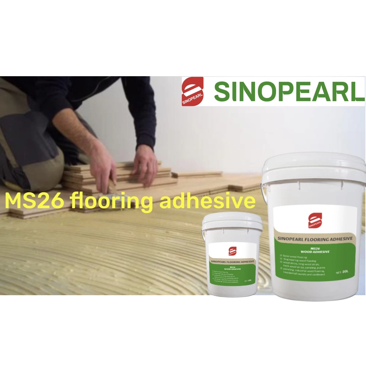 Chinepearl Ms26 Colle pour parquet en bois massif Qualité équivalente à Sika161 Fabriqué en Chine