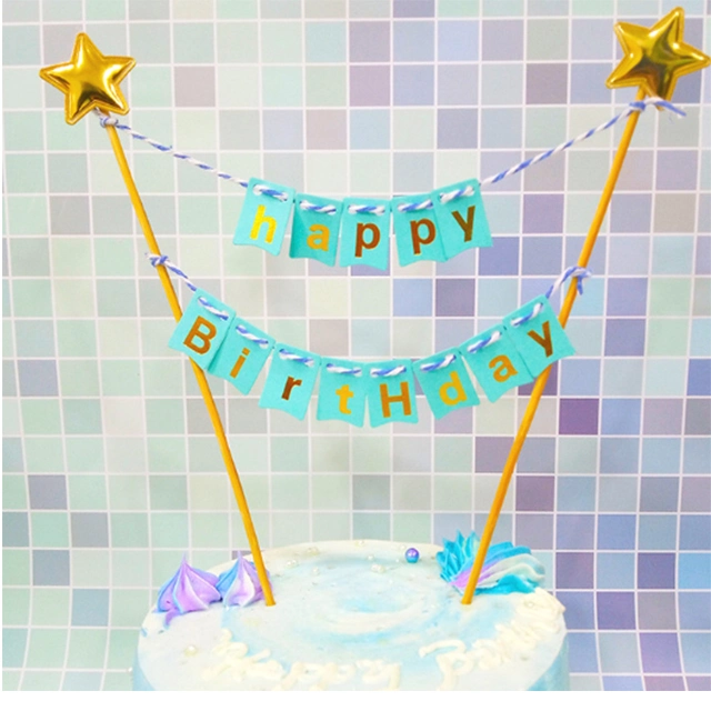 Wholesale/Supplier Christmas Birthday Cake Decoration Cake Topper 3D Funny Happy Birthday Paper Cake Topper