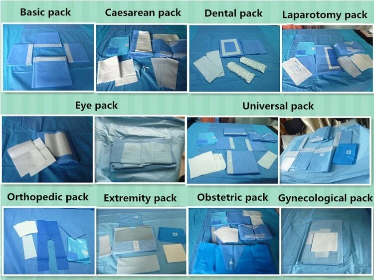 Emballage de drape universel stérile à usage unique pour chirurgie