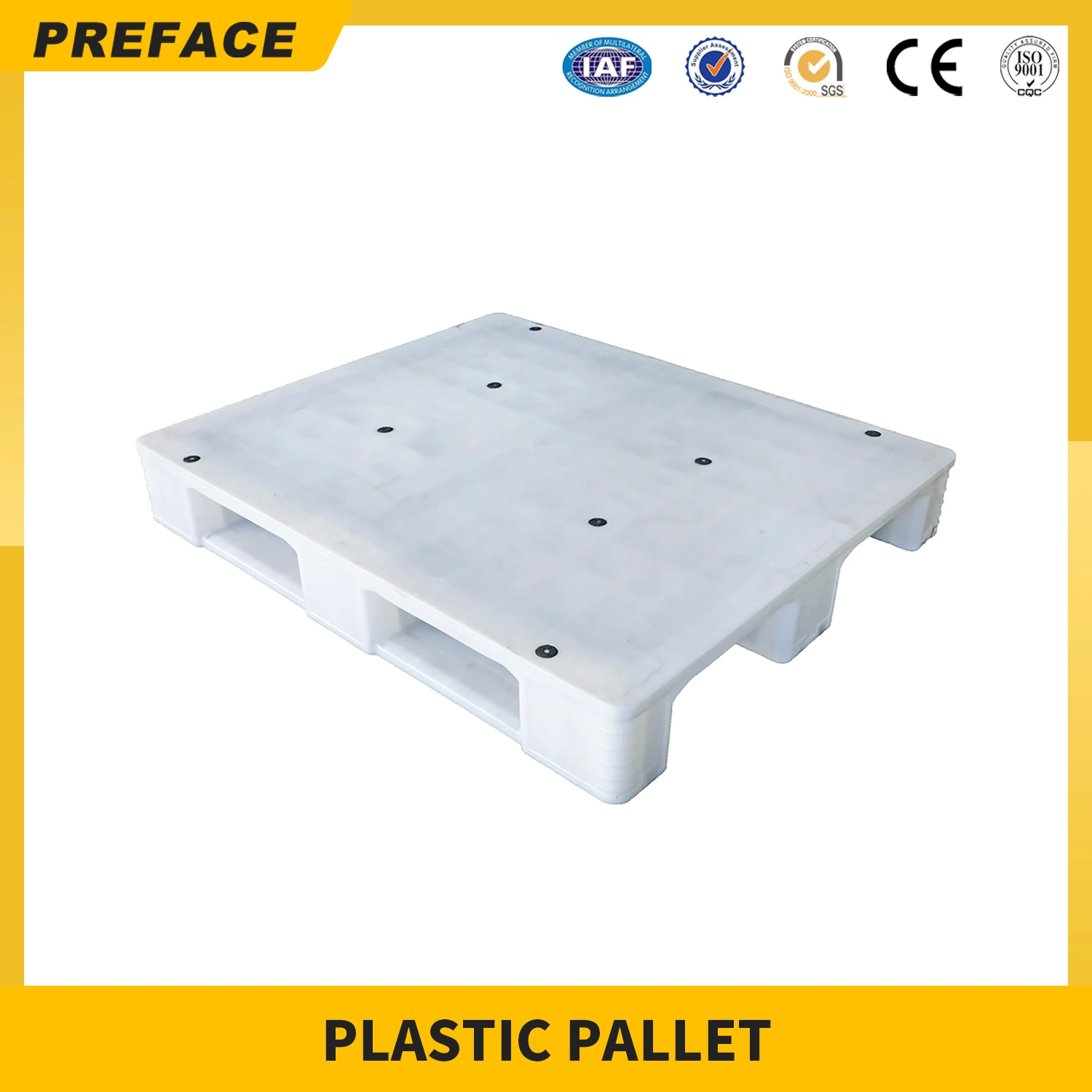 1200X800mm Heavy Duty Double Side Flat Top Durable Stackable Plastic Pallet for Sale Logistics and Transportation Heavy Duty Plastic Pallet Custom Size