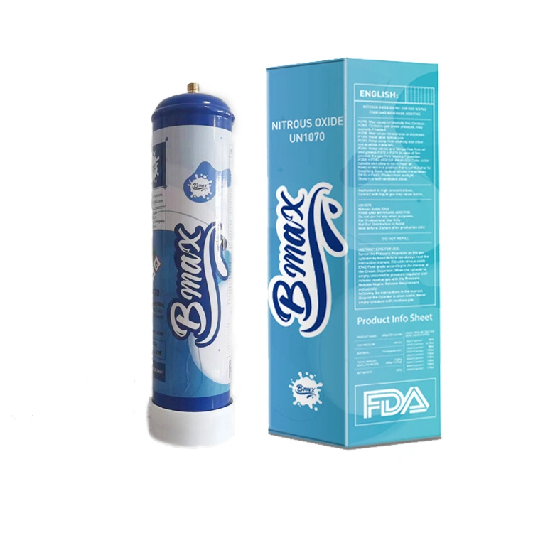 Commerce de gros Bmax chargeur 580g de crème fouettée 99.95%la pureté du gaz N2O