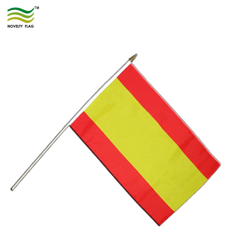 Main d'impression numérique/écran agitant Mini Espagne Stick drapeau national (M-NF01F02028)