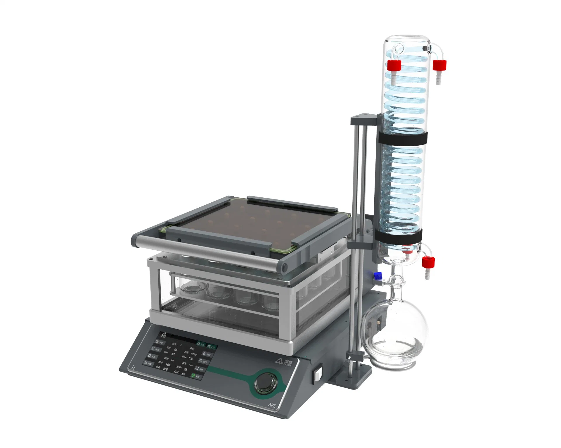 Evaporador paralelo High-Throughput sistema con pantalla LCD