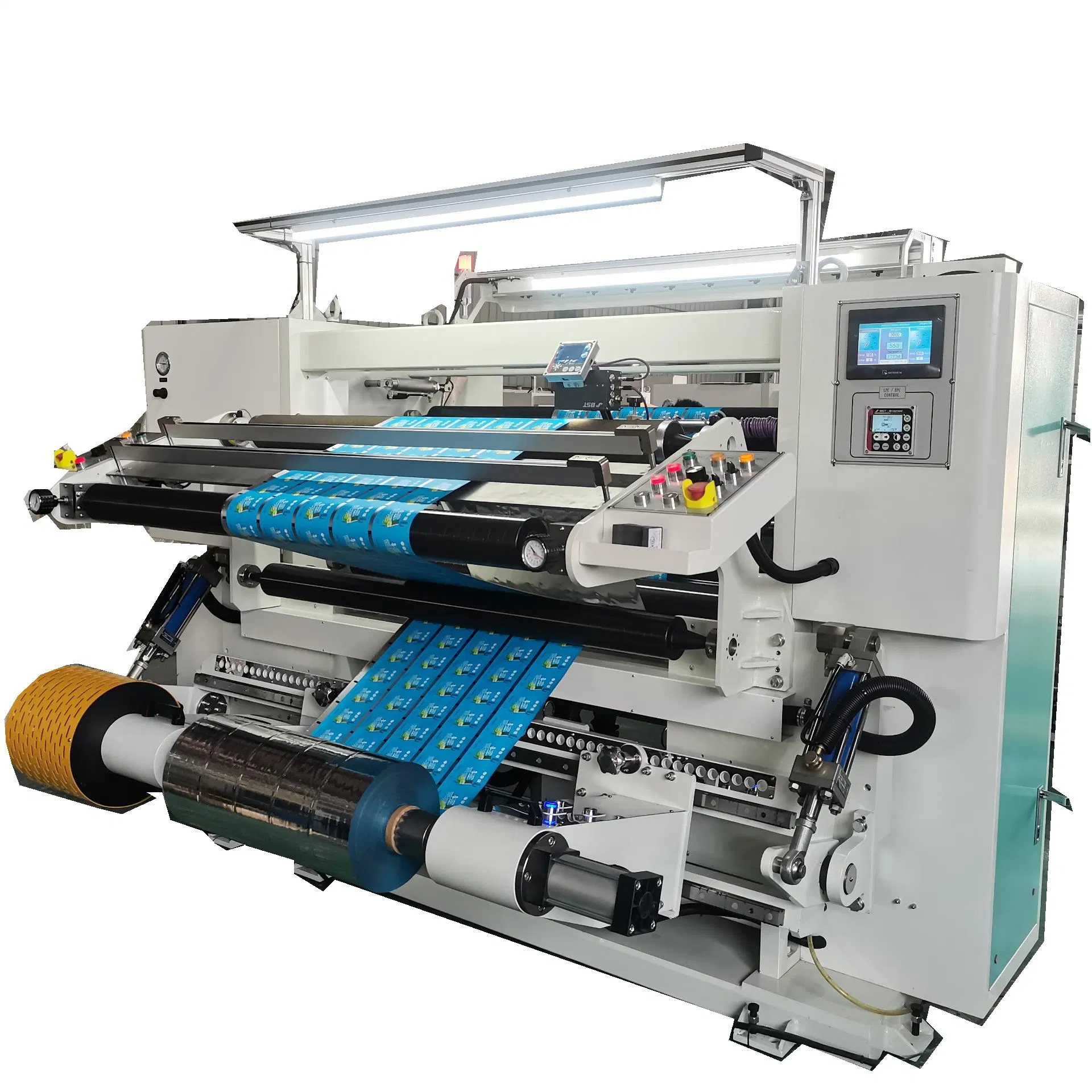 Vollautomatische Laminierung Film Cutter Slitter Rewinder Maschine Hohe Geschwindigkeit Folie Kunststoff Schlitting und Rewinding