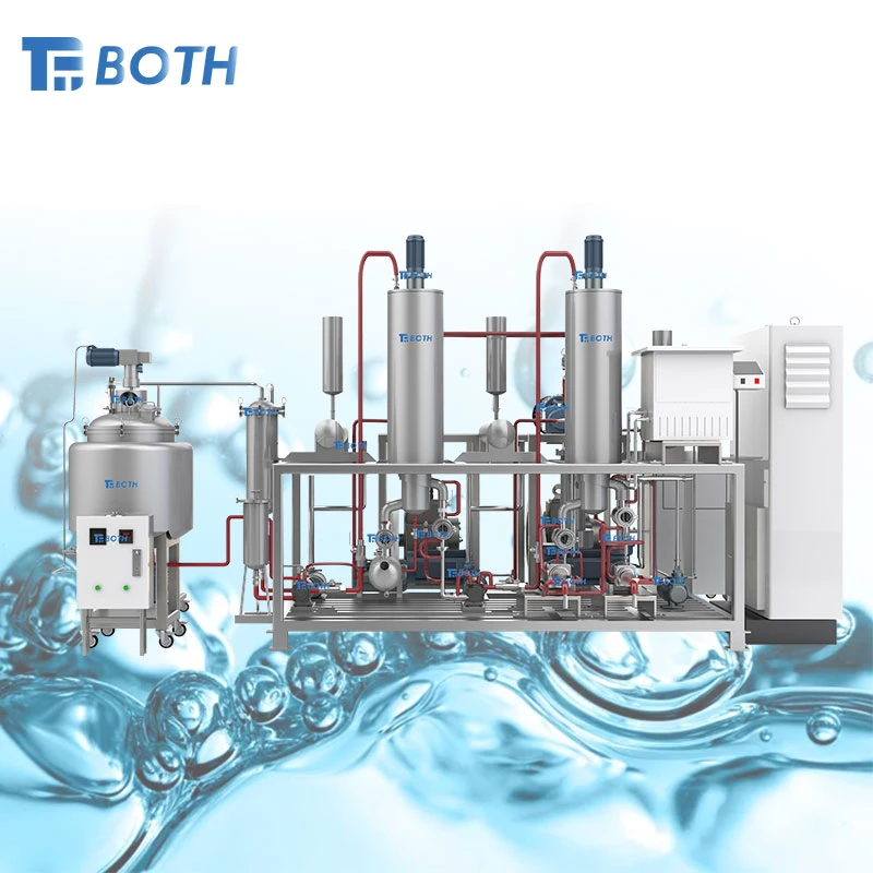 Lab Two Stage Wiped Film Molecular Distillation Unit with Decarboxylation and Dehydration Reactor