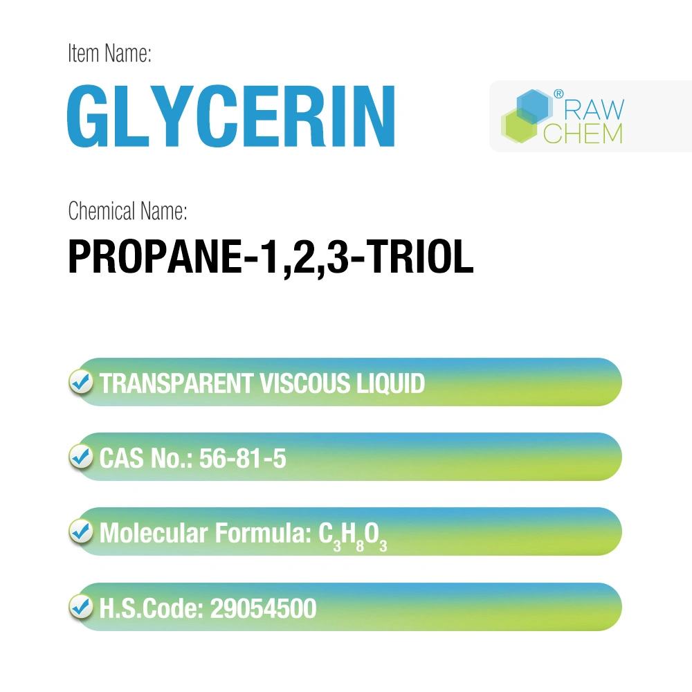 High Purity 99.7% GLYCERIN (USP 41) for Medicine Industry