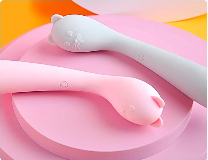 Kitten Style Massageador Vibratório de Silicone à Prova d'Água para o Corpo Inteiro, Portátil, para Mulheres, Brinquedo Sexual.