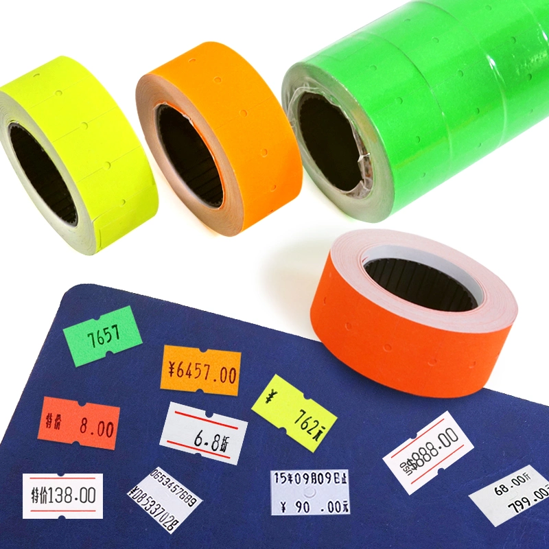 10 Roll Price Label Tag for Mx-5500 / 6600 Price Gun Label Sticker, White and Color Retail Shop Price Gun Label Adhesive Sticker