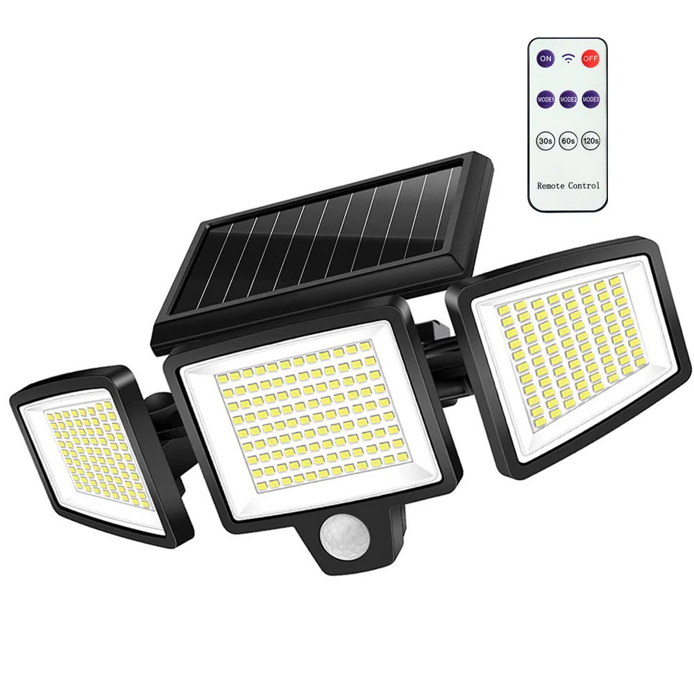 Bewegungssensor IP65 3 Köpfe Spot Solar Flood Security Lights