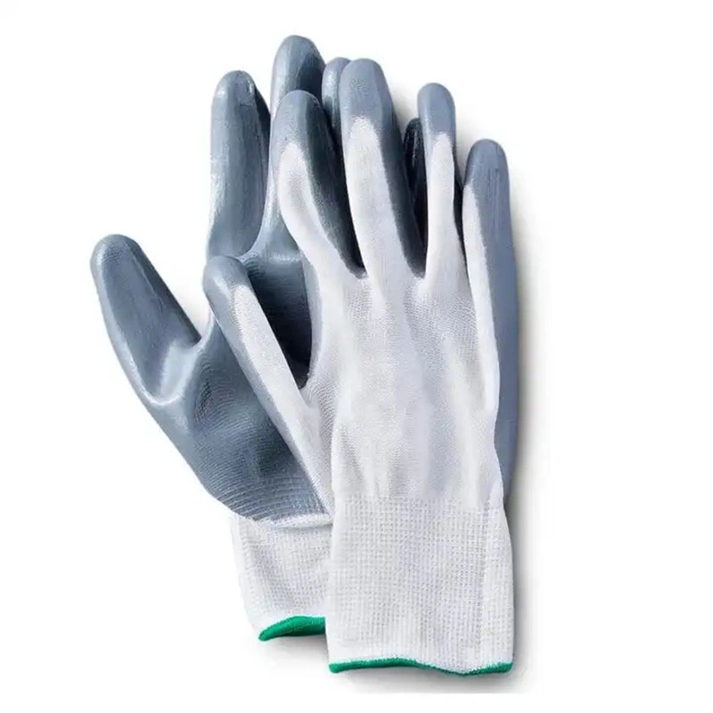 13 Gauge Latex Crinkle Coated Labor Protective En388 Construction Industrial Safety Work Gloves