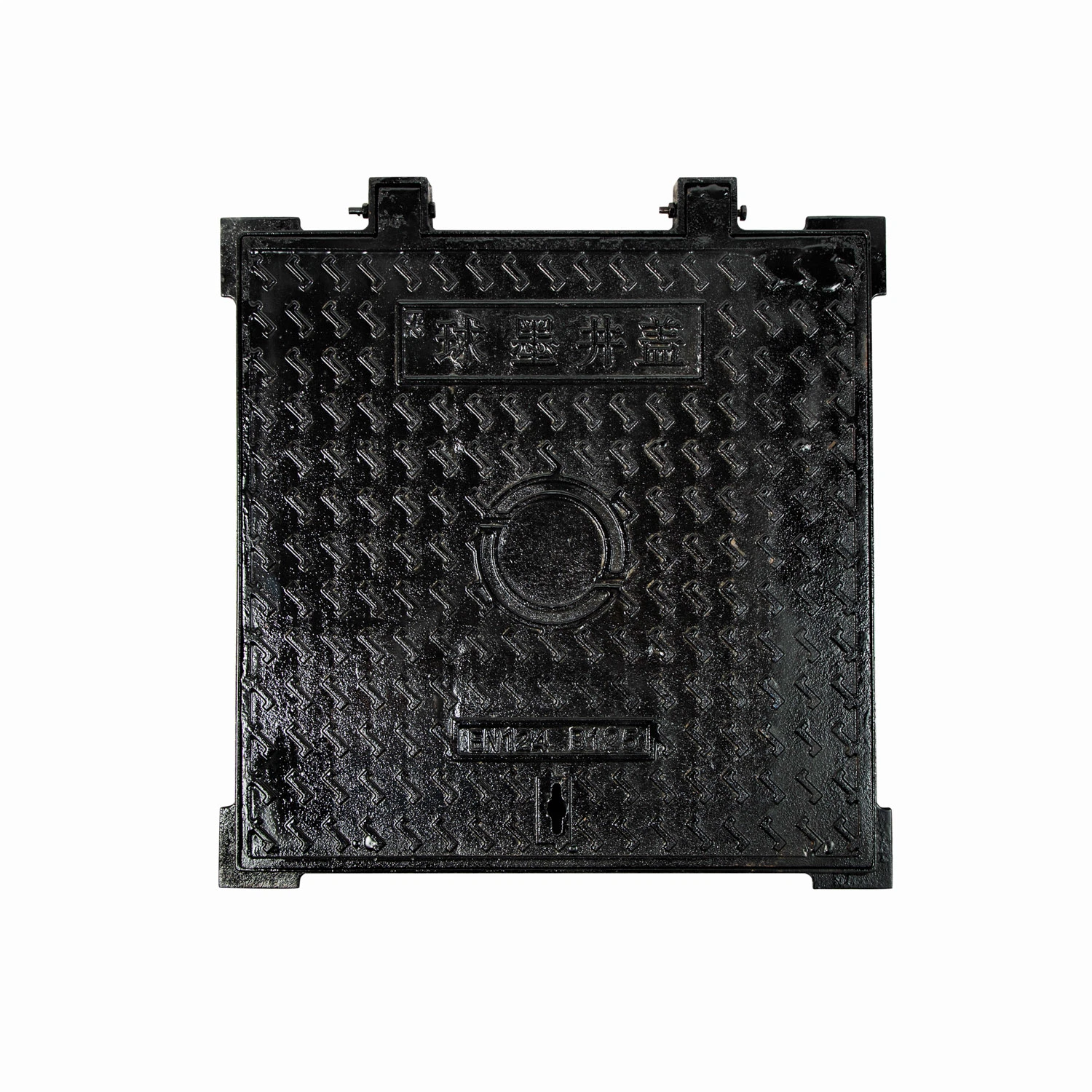 Heavy Duty Cast Ductile Iron Manhole Cover En124 600mm Length 800mm Width 50mm Thick Round Customizable Frame