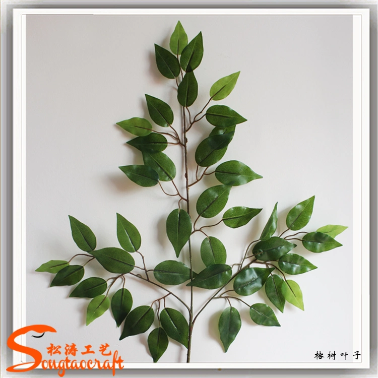 Artificial Ficus Leaf White Banyan Leaves on Wholesale/Supplier