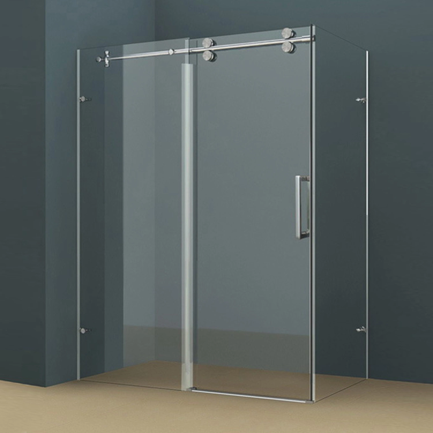 La Puerta de ducha de vidrio templado de lujo moda baño Simple receptáculo (D01F31A)