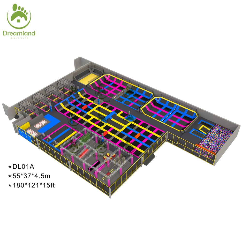 Fitness Exercise Equipment Customized Commercial Colorful Indoor Playground Trampoline Park for Children