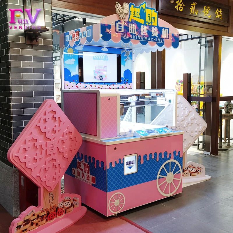 Commercial Coin Operated Price Claw Game Ice Cream Vending Machine for Foods and Drinks