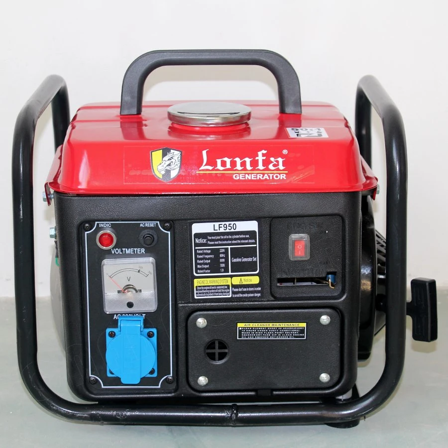 Lonfa 63cc Small 2 Stroke Gas Powered Portable Mini Petrol Generator 450W 500W 650W 650va 750W 800W 950W 900 1000 Watt