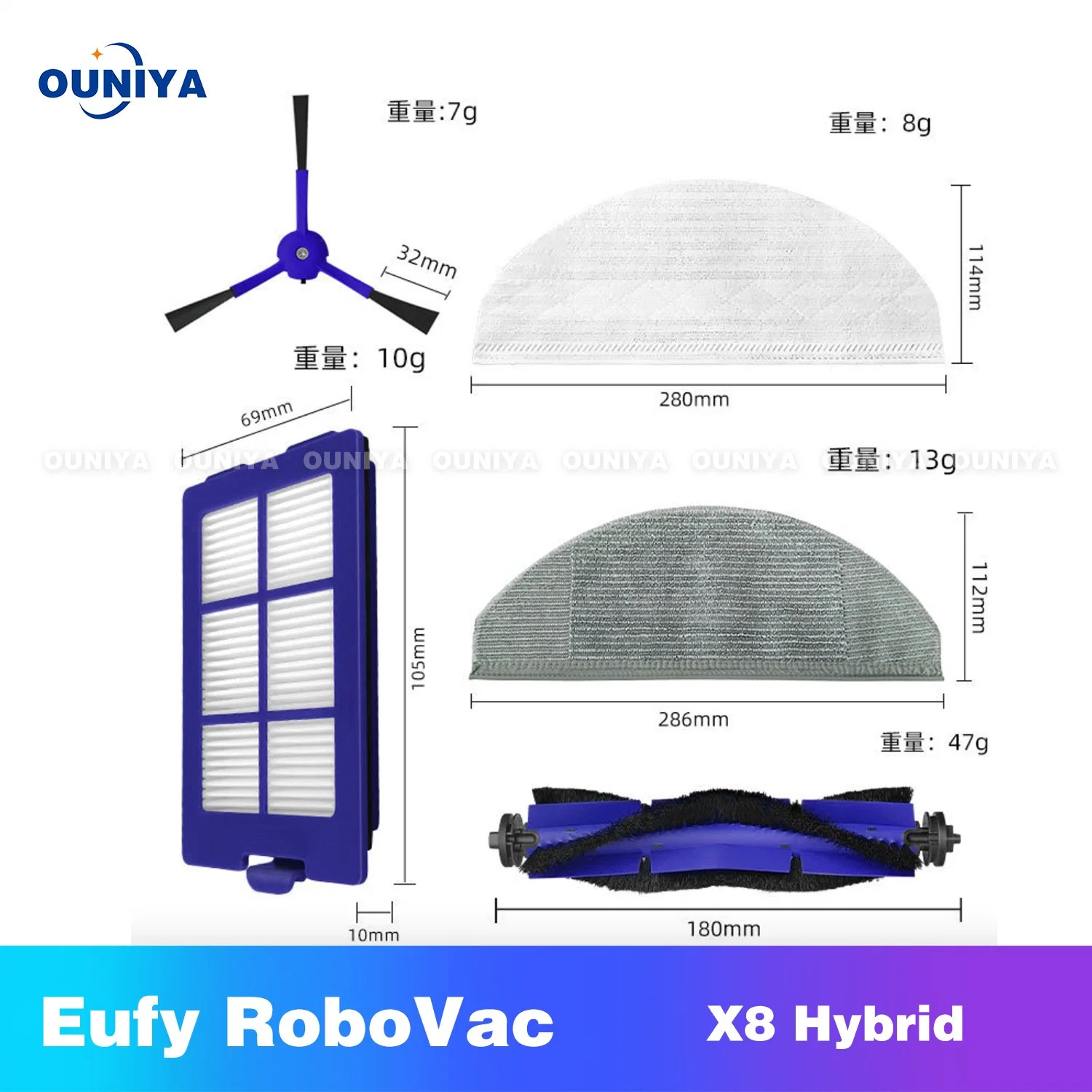 Replacement Parts for Anker Eufy X8 Hybrid Robotic Weeping Robot Cleaner Vacuum