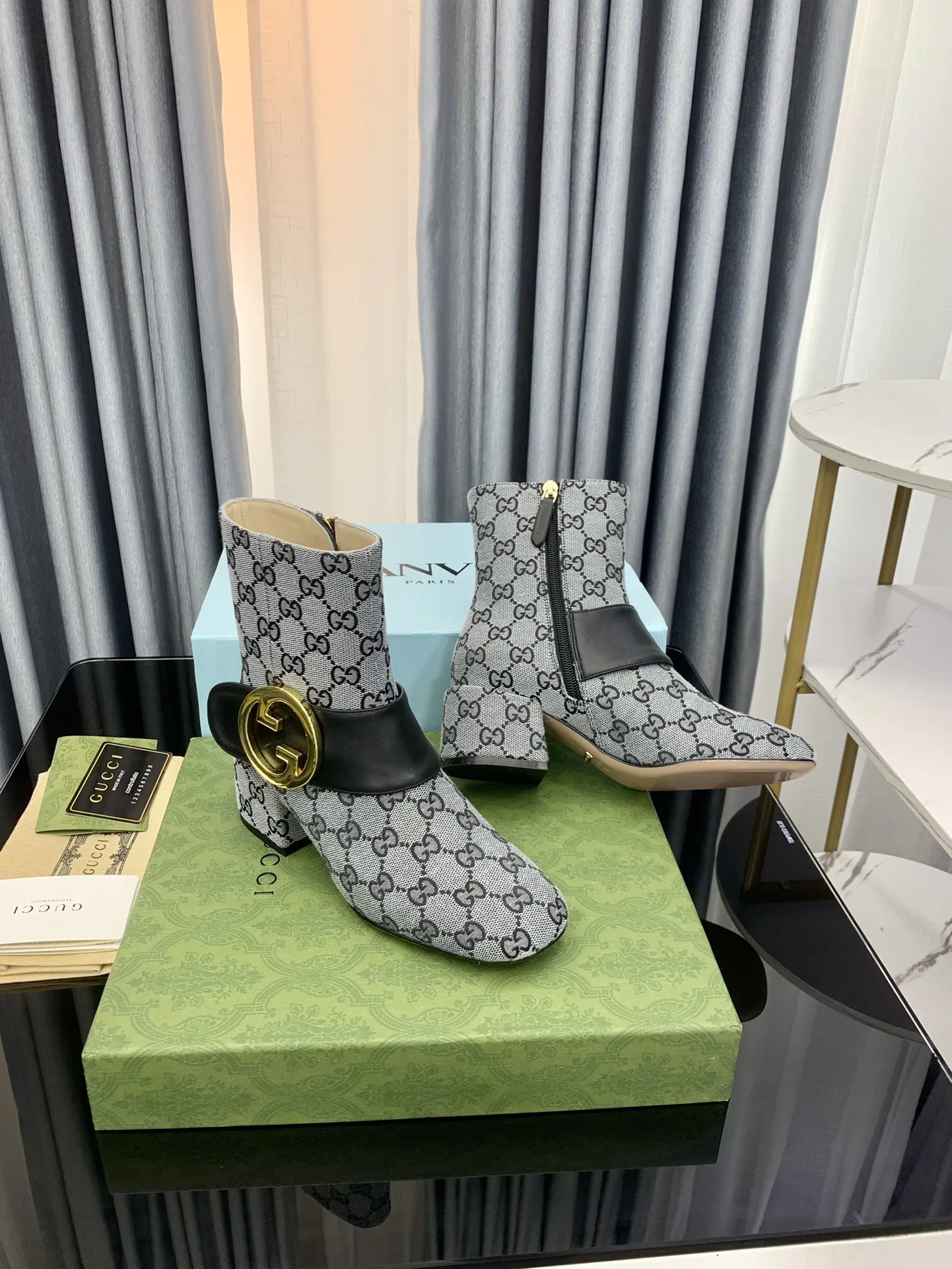 Nuevo Diseñador de alta calidad de cuero zapatos de mujer marca Gg botas