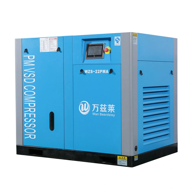 Industrial Stationary Similar Ingersoll Rand Atlas Copco 7 8 10 Bar Medical Oil Free Electric Direct Driven Pmsm Pm VSD Rotary Screw Type Air Compressor